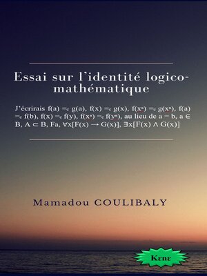 cover image of Essai sur l'identité logico-mathématique